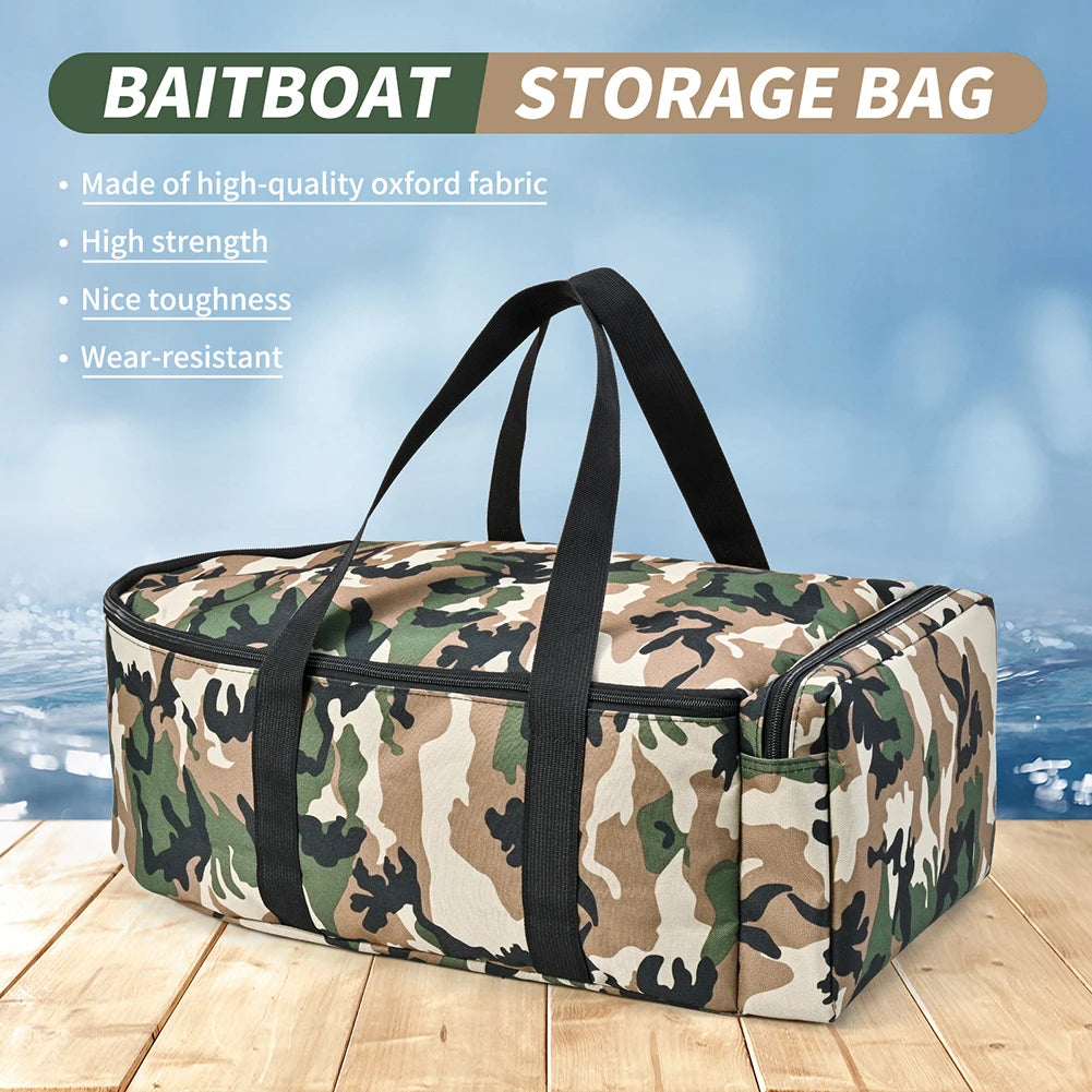 Bait Boat Carry Bag Water Repellent Fishing Tackle Bag Double Zipper Bait Boat Storage Bag with Handle Fishing Equipment