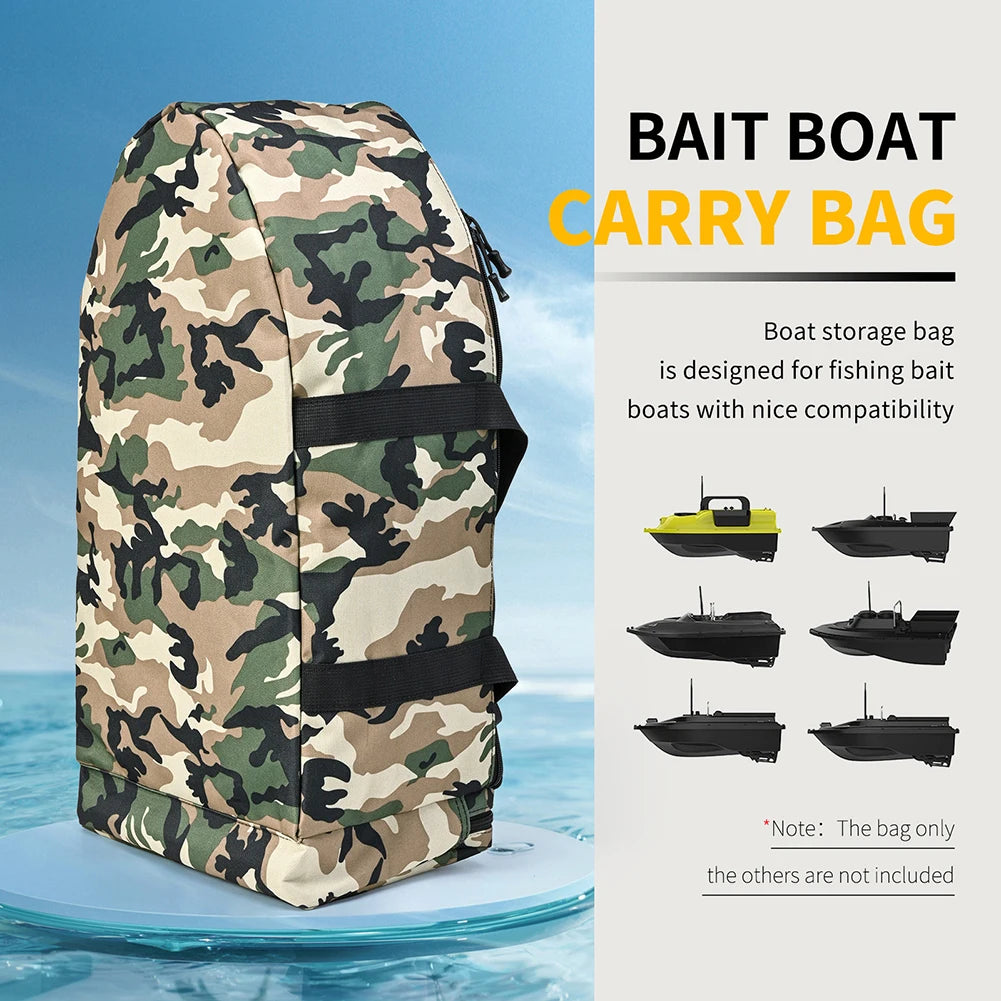 Bait Boat Carry Bag Water Repellent Fishing Tackle Bag Double Zipper Bait Boat Storage Bag with Handle Fishing Equipment